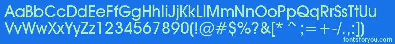 Tt0156m Font – Green Fonts on Blue Background