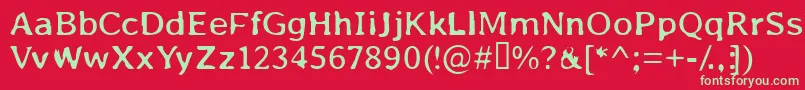 More about U.Box98 Font U.Box98 Font – Green Fonts on Red Background
