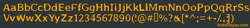 Шрифт U.Box98 – оранжевые шрифты на чёрном фоне