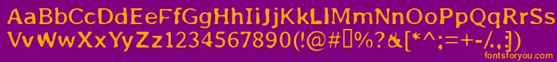 U.Box98 Font – Orange Fonts on Purple Background