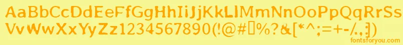 U.Box98 Font – Orange Fonts on Yellow Background