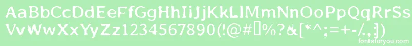 U.Box98 Font – White Fonts on Green Background