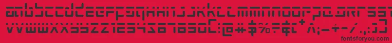 Шрифт Prokofievph – чёрные шрифты на красном фоне