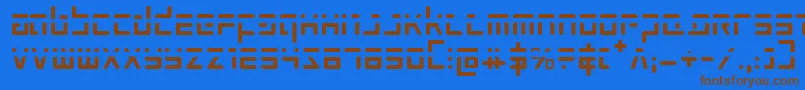 Prokofievph Font – Brown Fonts on Blue Background