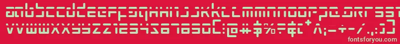 Prokofievph Font – Green Fonts on Red Background