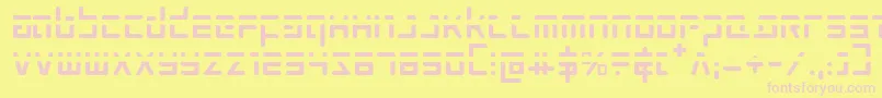 フォントProkofievph – ピンクのフォント、黄色の背景