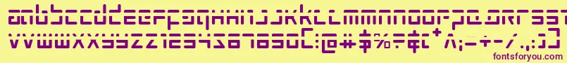 Prokofievph Font – Purple Fonts on Yellow Background