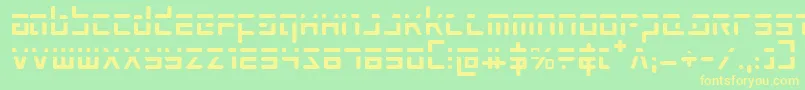 フォントProkofievph – 黄色の文字が緑の背景にあります