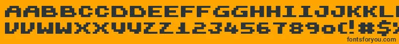 Harmonica Font – Black Fonts on Orange Background