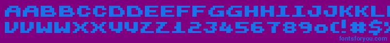 Harmonica Font – Blue Fonts on Purple Background