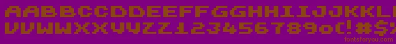 Harmonica Font – Brown Fonts on Purple Background
