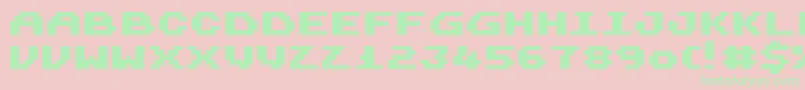 Harmonica Font – Green Fonts on Pink Background