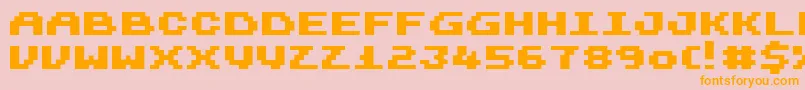 Harmonica Font – Orange Fonts on Pink Background