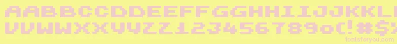 Harmonica Font – Pink Fonts on Yellow Background