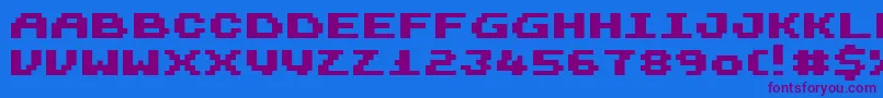 Harmonica Font – Purple Fonts on Blue Background