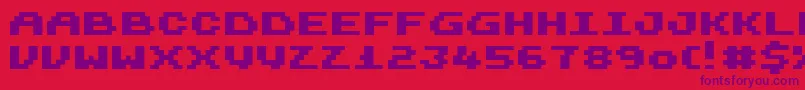 Harmonica Font – Purple Fonts on Red Background