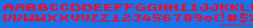 Harmonica Font – Red Fonts on Blue Background