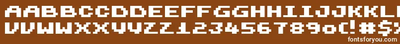 Harmonica Font – White Fonts on Brown Background