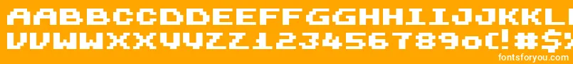 Harmonica Font – White Fonts on Orange Background