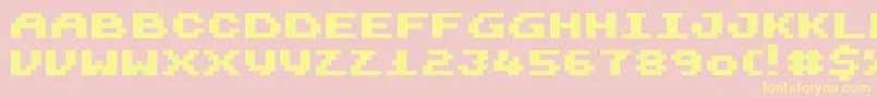 Harmonica Font – Yellow Fonts on Pink Background