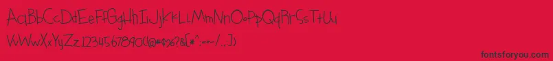 BmdSomethingBlueBold Font – Black Fonts on Red Background