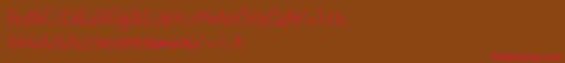 BmdSomethingBlueBold Font – Red Fonts on Brown Background