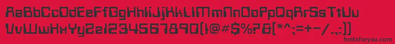 TechnoNormal Font – Black Fonts on Red Background