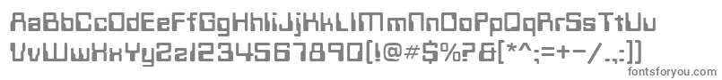 フォントTechnoNormal – 白い背景に灰色の文字