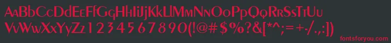 PeignotMedium Font – Red Fonts on Black Background