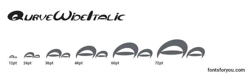 QurveWideItalic Font Sizes