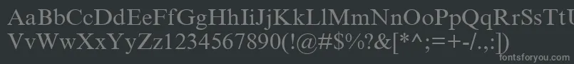 フォントTimesNrCyrMt – 黒い背景に灰色の文字