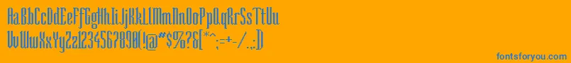 SoNarrow Font – Blue Fonts on Orange Background