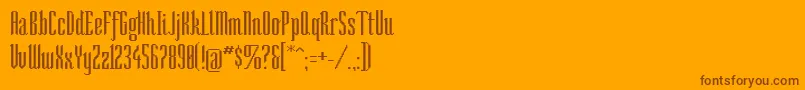 SoNarrow Font – Brown Fonts on Orange Background