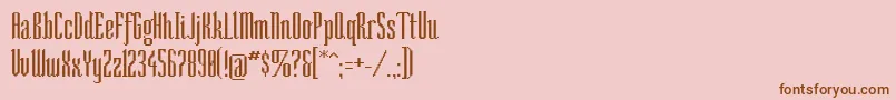 SoNarrow Font – Brown Fonts on Pink Background