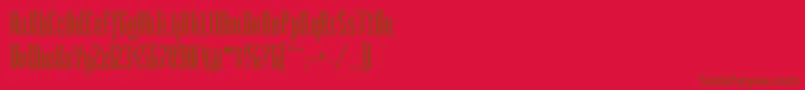 SoNarrow Font – Brown Fonts on Red Background