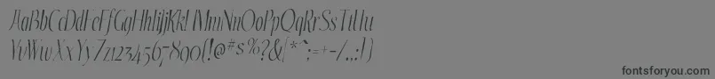Шрифт EchelongauntItalic – чёрные шрифты на сером фоне
