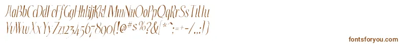 EchelongauntItalic-fontti – ruskeat fontit valkoisella taustalla