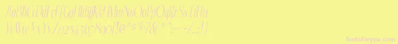 Шрифт EchelongauntItalic – розовые шрифты на жёлтом фоне