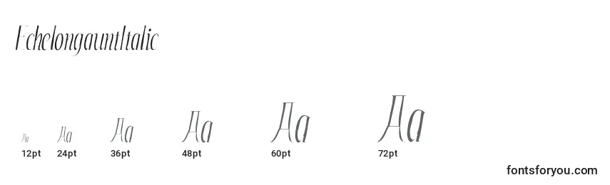 EchelongauntItalic Font Sizes