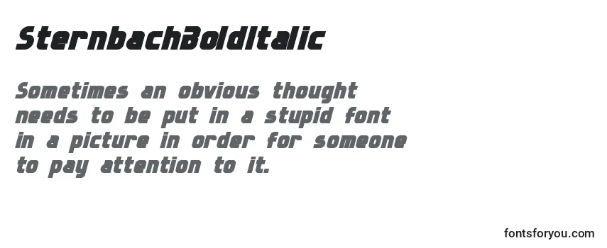 SternbachBoldItalic-fontti