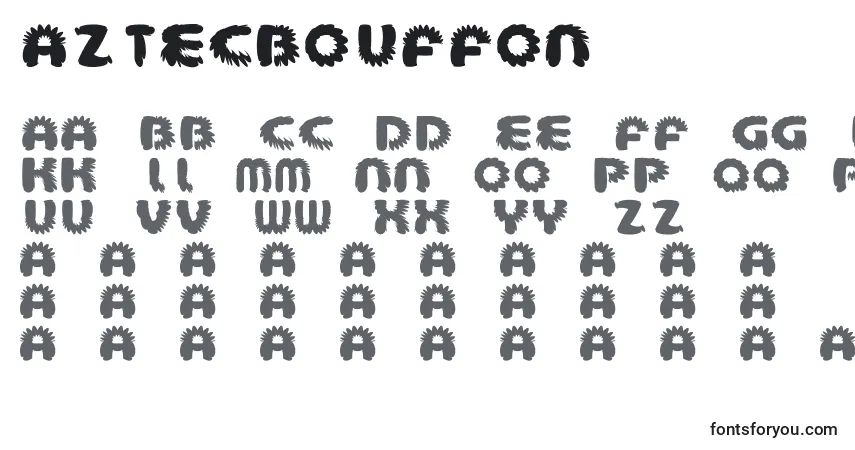 Czcionka AztecBouffon – alfabet, cyfry, specjalne znaki