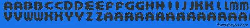 AztecBouffon Font – Black Fonts on Blue Background
