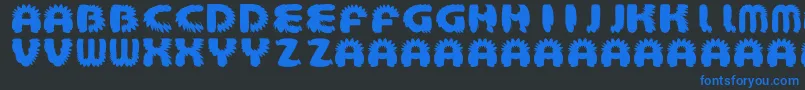 AztecBouffon Font – Blue Fonts on Black Background