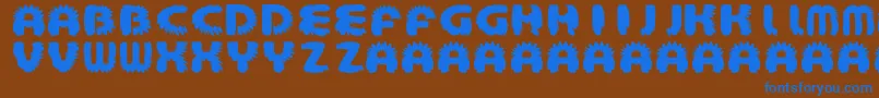 AztecBouffon Font – Blue Fonts on Brown Background