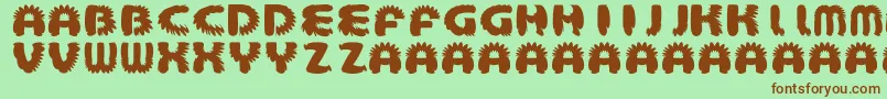 AztecBouffon Font – Brown Fonts on Green Background