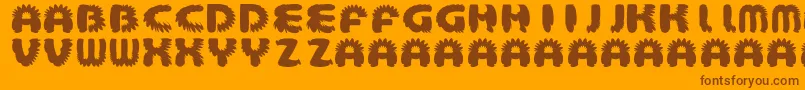 AztecBouffon Font – Brown Fonts on Orange Background