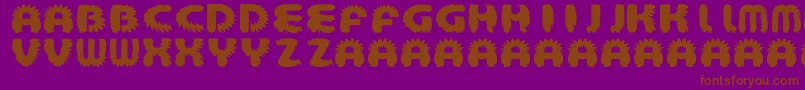 AztecBouffon Font – Brown Fonts on Purple Background