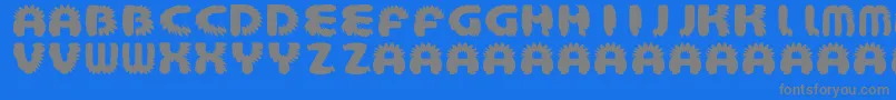 AztecBouffon Font – Gray Fonts on Blue Background