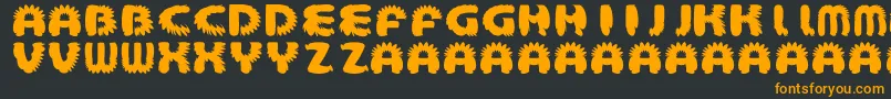 AztecBouffon Font – Orange Fonts on Black Background