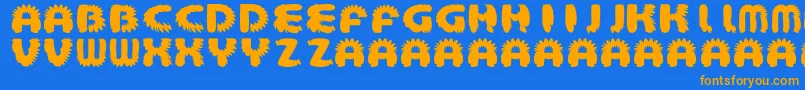 AztecBouffon Font – Orange Fonts on Blue Background